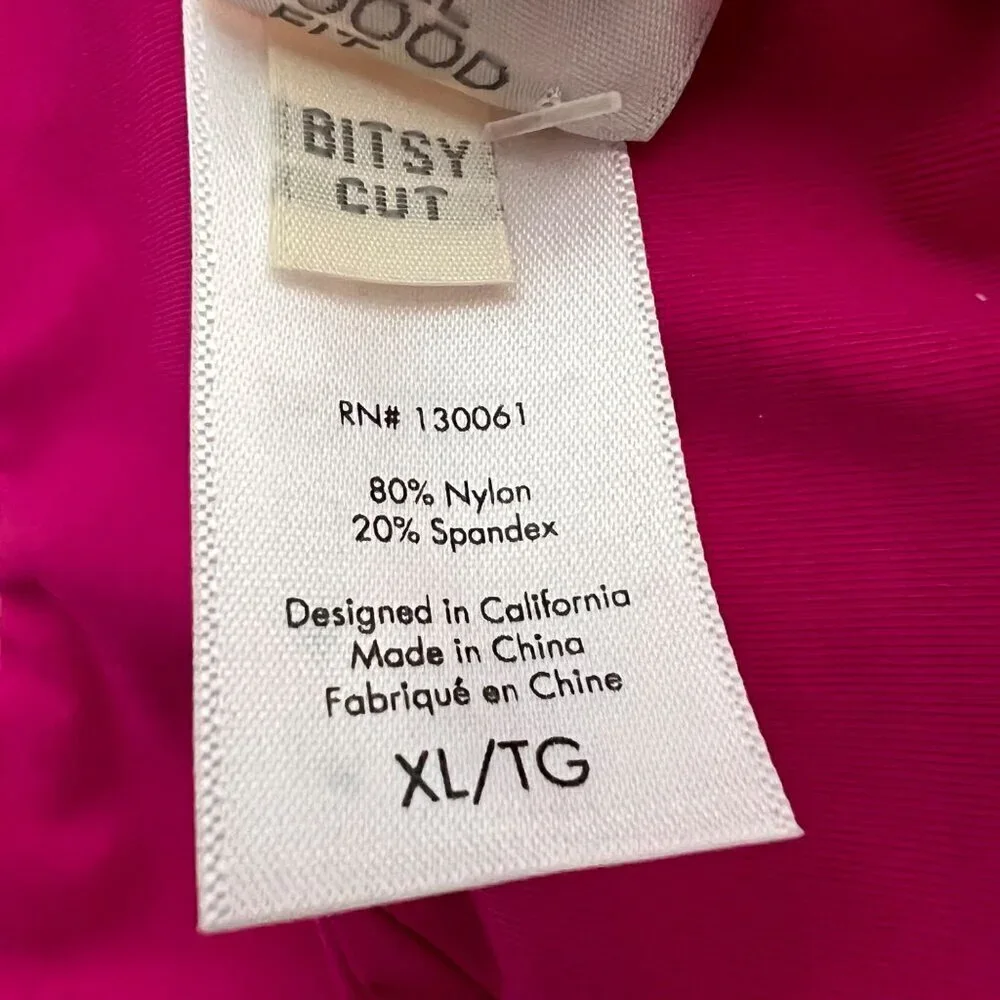 L*Space Women’s Ziggy Bikini Bottom Bitsy Cut Fuchsia Size XL New